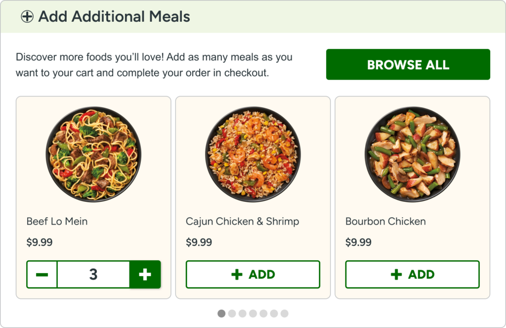 Add Additional Meals Module